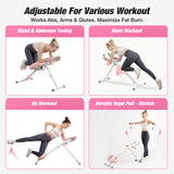 WARMOUNTS Ab Workout Equipment, Ab Machine for Home Gym Fitness, Adjustable Ab Trainer Exercise Equipment for Abdominal Exercise, Foldable, LCD Display