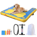 inflatable-dog-pool-float-pvc-mesh-cloth-ramps-platform-front-view