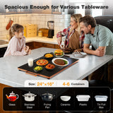 Electric Warming Tray Large 24x16in, Food Warmer with Thermostat