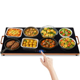 Electric Warming Tray 32x18 glass surface, metal stand