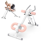 WARMOUNTS Ab Workout Equipment, Ab Machine for Home Gym Fitness, Adjustable Ab Trainer Exercise Equipment for Abdominal Exercise, Foldable, LCD Display