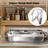 WARMOUNTS Chafing Dishes for Buffet 9QT 2 Pack, Easily Assemble Food Grade 430 Stainless Steel Chafing Dish Buffet Set w/Foldable Frame, No Finger Cut Chafers for Catering, Party (Full Size Pan)