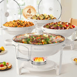 Chafing Dishes for Buffet, 5QT 2PACK Maifanite-Coated
