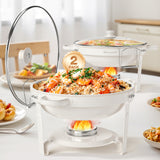 Chafing Dishes for Buffet, 5QT 2PACK Maifanite-Coated