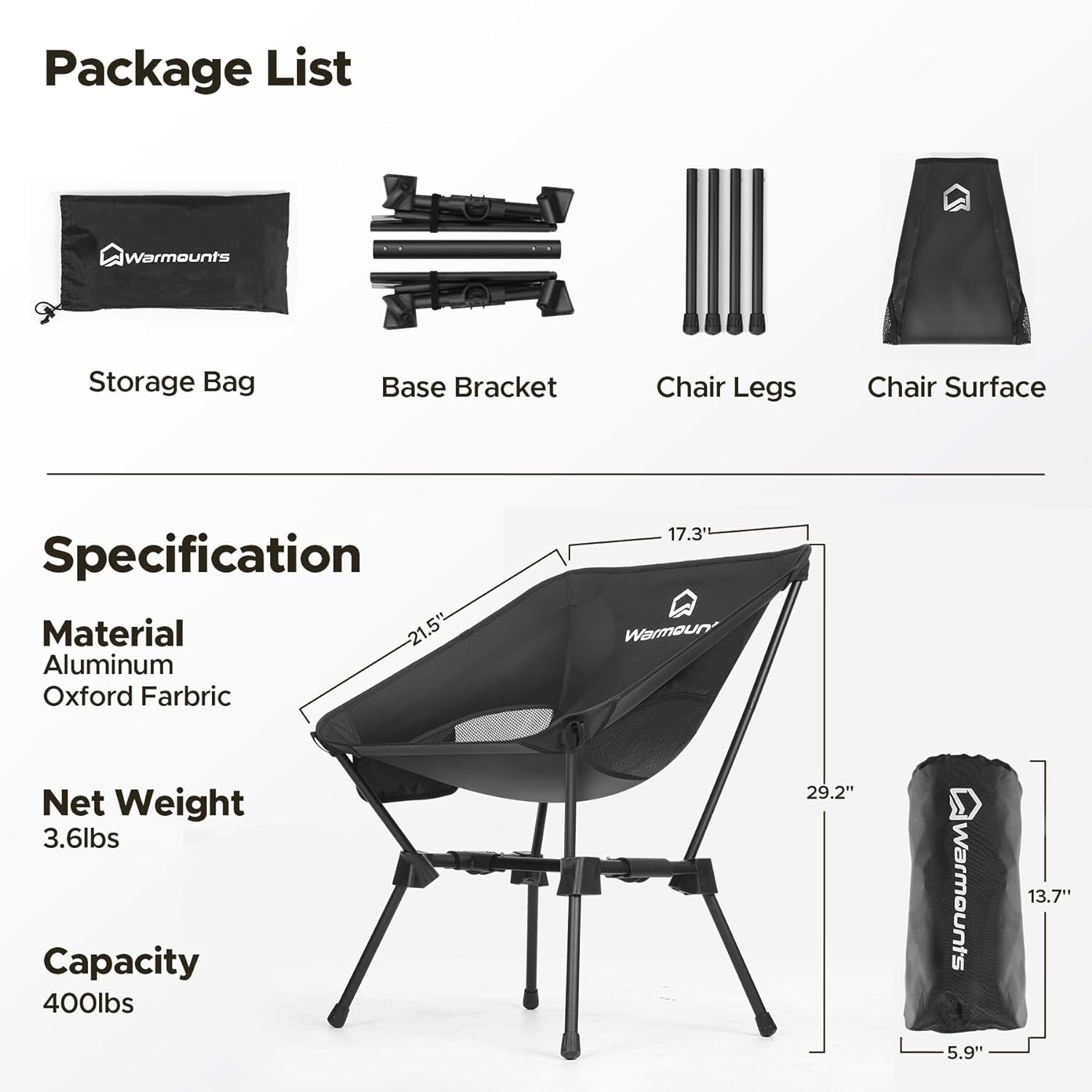 Camping shops chair small pack size