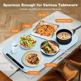 WARMOUNTS Food Warming Mat, Portable Electric Warming Tray w/ 3 Adjustable Temperature, Full-Surface Heating in 10s, 3 Hour Auto Shut-Off, Roll Up Silicone Heating Pad for Food Buffet Home Daily Use