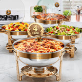 dbs-r-21-chafing-buffet-set-5qt-rose-gold-chafer-with-glass-lid-4-pack