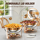dbs-r-21-chafing-buffet-set-5qt-rose-gold-chafer-with-glass-lid-removable-lid-holder