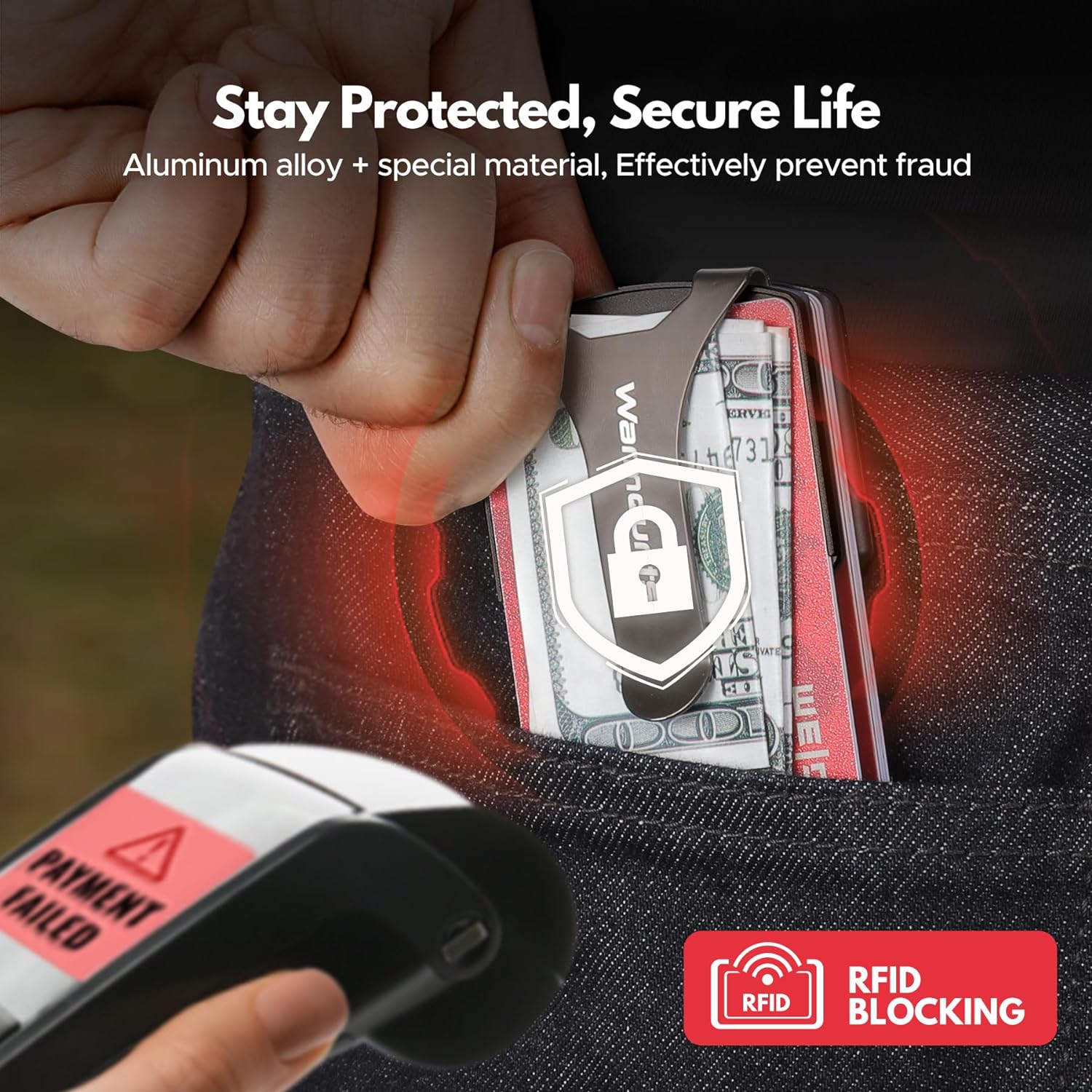 Metal Tactical Wallet, RFID Blocking Money Clip - Warmounts
