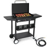 GD-02 Gas Griddle, Portable Flat Grill 23'' Foldable Trailer