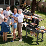 grill-table-portable-folding-cart-adjustable-loading-400-lb-outdoor-use-party