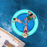 Inflatable Water Hammock Floating Dock, 6'/8' Round Inflatable Raft