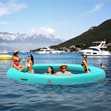 Inflatable Water Hammock Floating Dock, 6'/8' Round Inflatable Raft