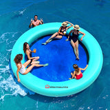Inflatable Water Hammock Floating Dock, 6'/8' Round Inflatable Raft