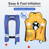 Automatic Inflatable Life Jacket, with 5 Reflectors