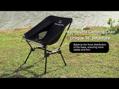 CC70 Camping Chair, Folding Compact Storage Bag Black