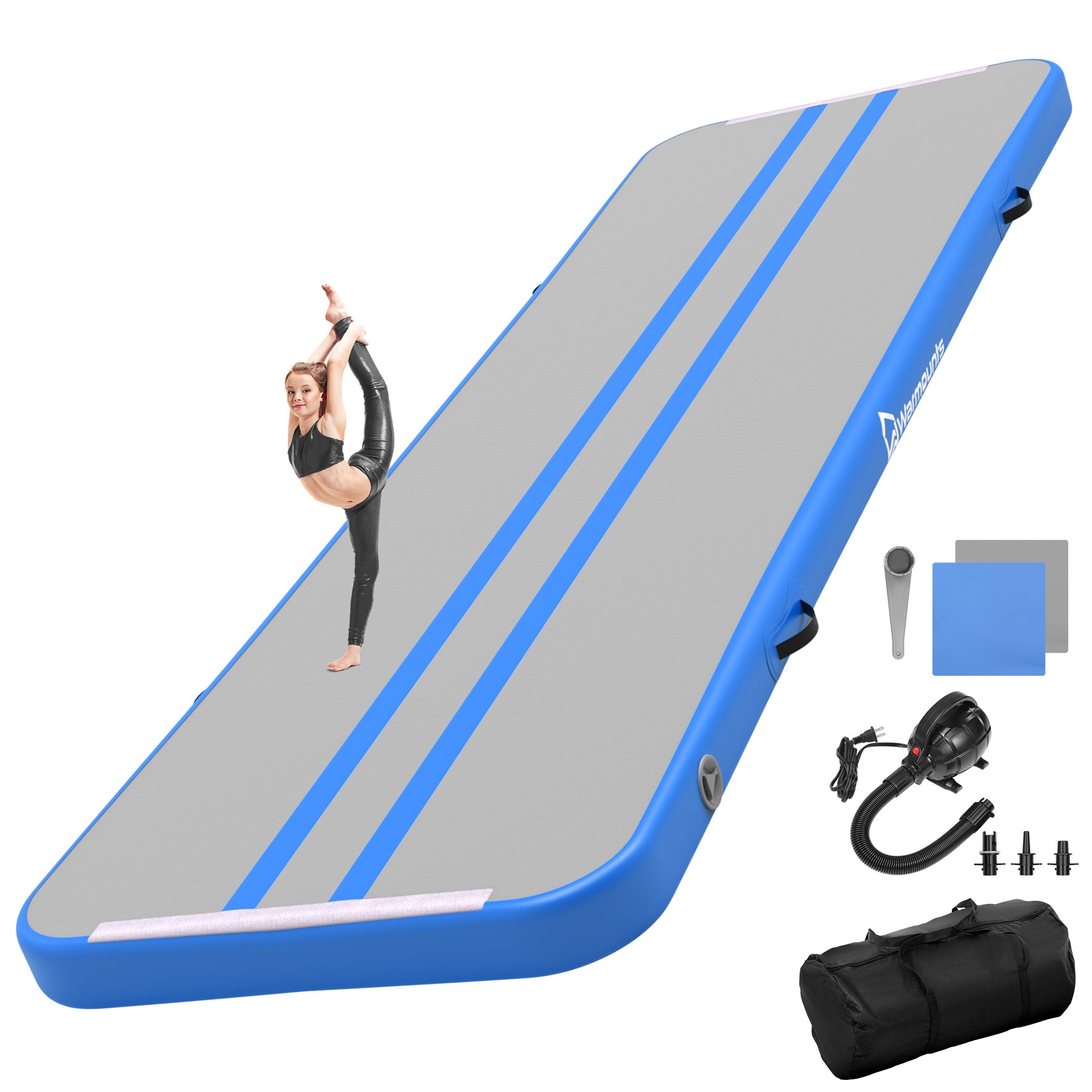 tumbling-mat-inflatable-air-gymnastics-training-front-view-blue