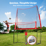 11*8 ft Volleyball Net with Ball Return Collection, Adjustable Height