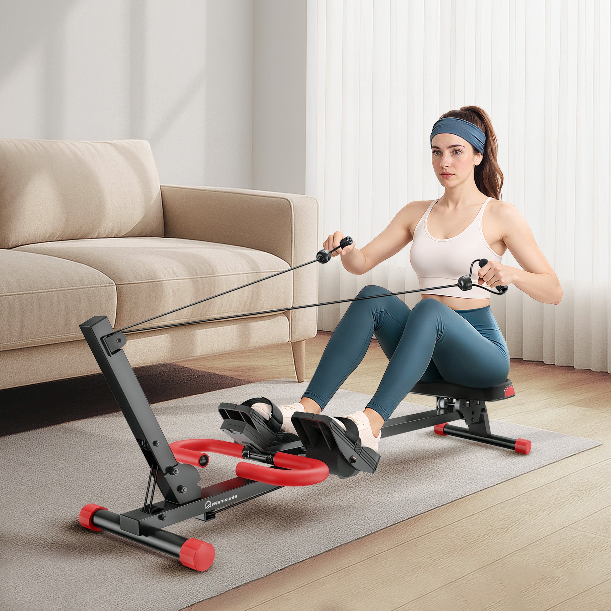 Ab Machine, 4 in 1 Foldable Rowing Full Body Trainer - WARMOUNTS ...